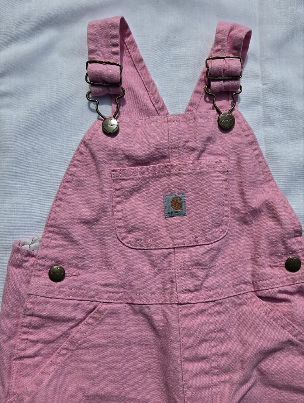 Carhartt Pink Plaid Kids Overalls Insulated Pants Jeans Girls Size 4t
